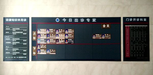 门诊科室索引牌
