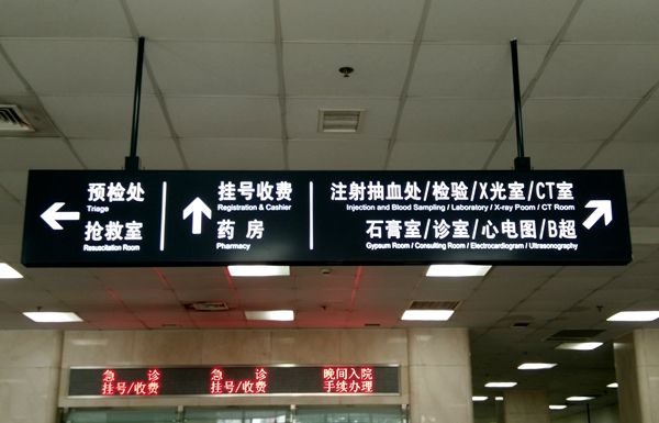 医院吊牌灯箱