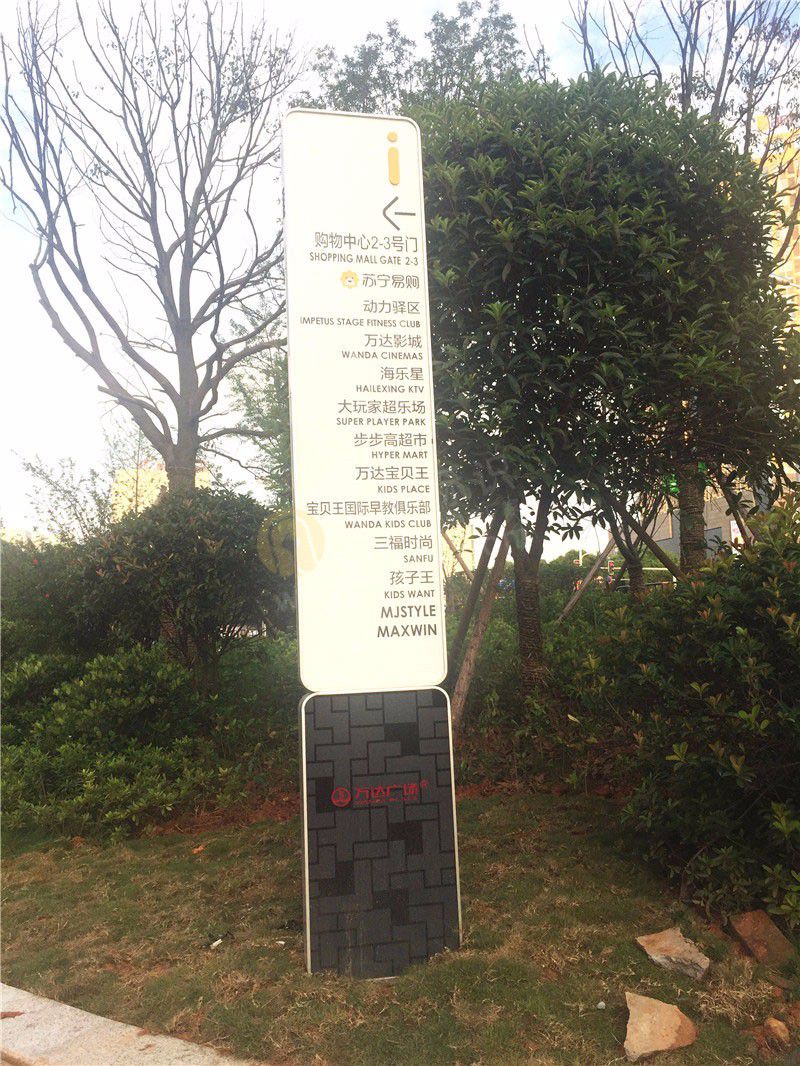 万达广场导向指示牌